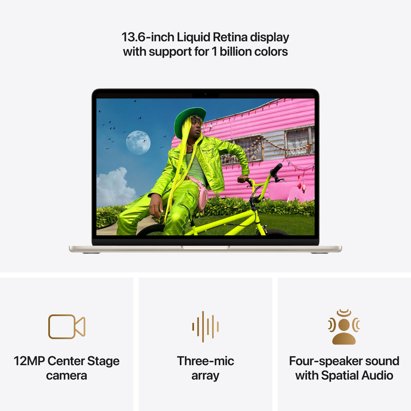 13-inch MacBook Air: Apple M5 chip with 10-core CPU and 10-core GPU, 1TB SSD - Starlight - iSTYLE.hr