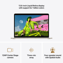 13-inch MacBook Air: Apple M5 chip with 10-core CPU and 10-core GPU, 1TB SSD - Starlight - iSTYLE.hr