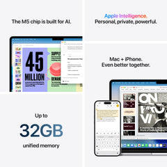 13-inch MacBook Air: Apple M5 chip with 10-core CPU and 8-core GPU, 512GB SSD - Starlight - iSTYLE.hr