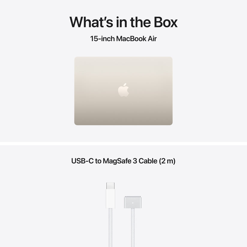 15-inch MacBook Air: Apple M5 chip with 10-core CPU and 10-core GPU, 1TB SSD - Starlight - iSTYLE.hr