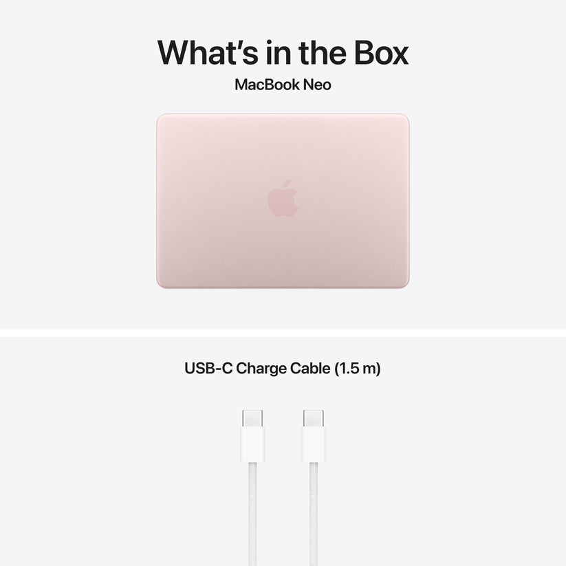 13-inch MacBook Neo: Apple A18 Pro chip with 6‑core CPU and 5‑core GPU, Magic Keyboard with Touch ID, 512GB SSD - Blush - iSTYLE.hr
