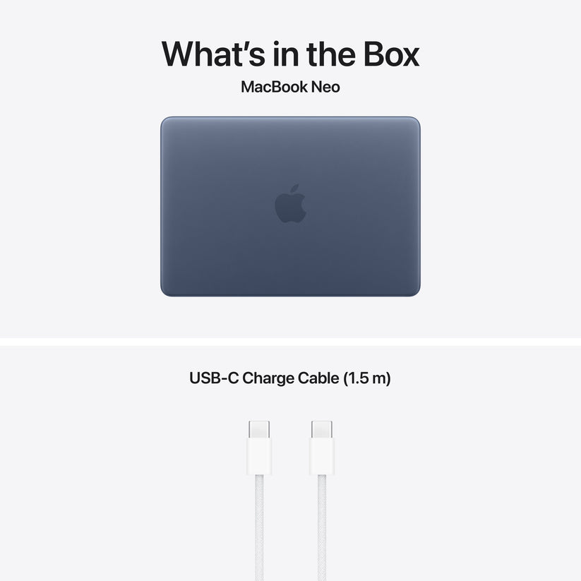 13-inch MacBook Neo: Apple A18 Pro chip with 6‑core CPU and 5‑core GPU, Magic Keyboard with Touch ID, 512GB SSD - Indigo - iSTYLE.hr