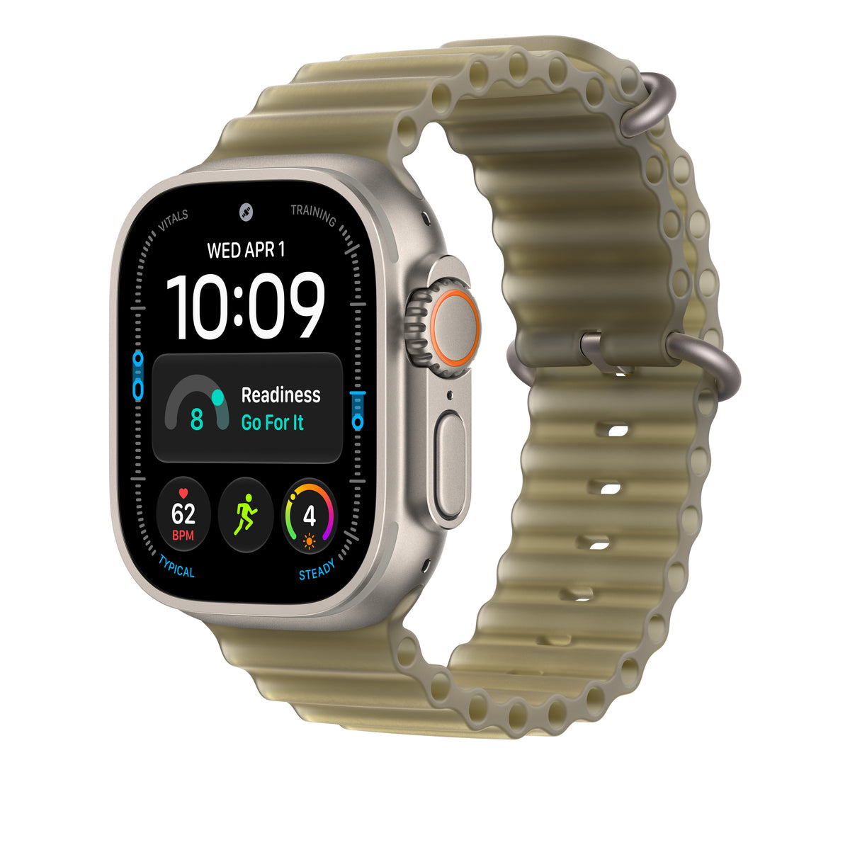 49mm Translucent Kelp Ocean Band - Natural Titanium Finish - iSTYLE.hr