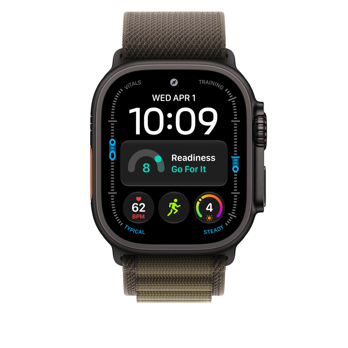 49mm Dark Olive Alpine Loop - Large - Black Titanium Finish - iSTYLE.hr
