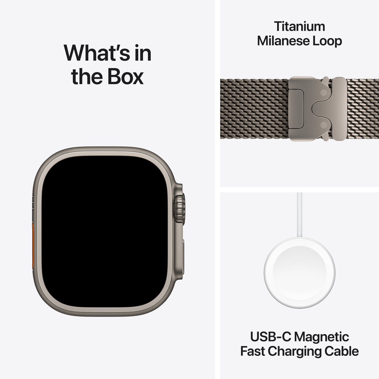 Apple Watch Ultra 4 GPS + Cellular 49mm Natural Titanium Case with Natural Titanium Milanese Loop - M - iSTYLE.hr
