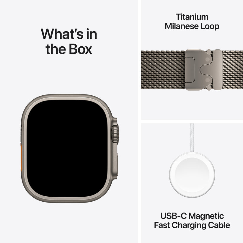 Apple Watch Ultra 4 GPS + Cellular 49mm Natural Titanium Case with Natural Titanium Milanese Loop - M - iSTYLE.hr