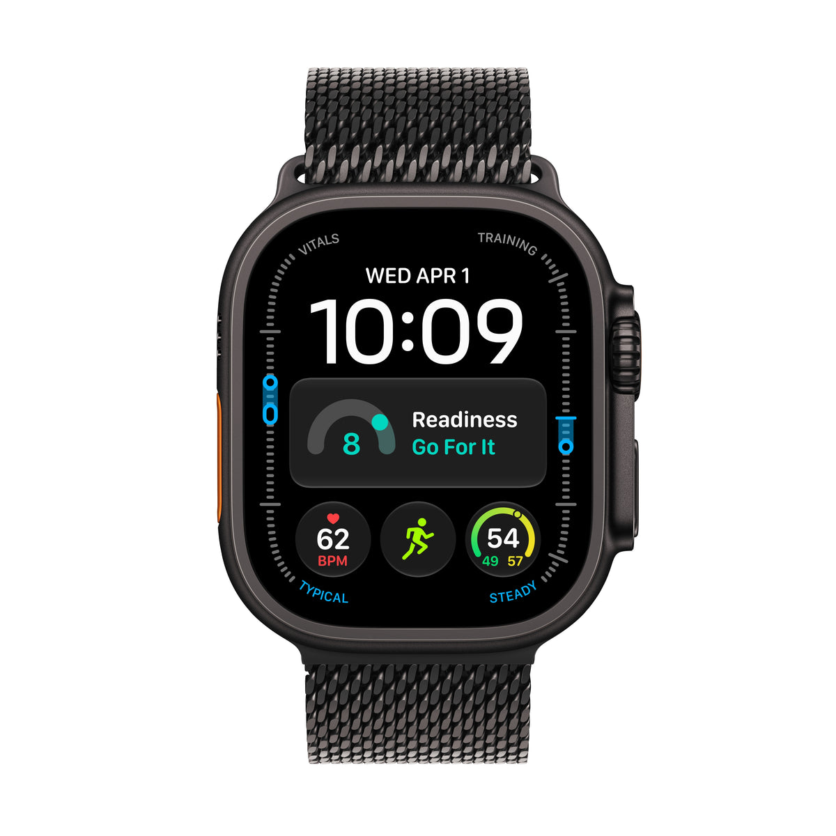Apple Watch Ultra 4 GPS + Cellular 49mm Black Titanium Case with Black Titanium Milanese Loop - L - iSTYLE.hr