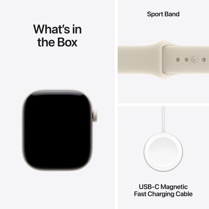 Apple Watch Series 12 GPS + Cellular 42mm Pearl White Ceramic Case with Sand Sport Band - M/L - iSTYLE.hr