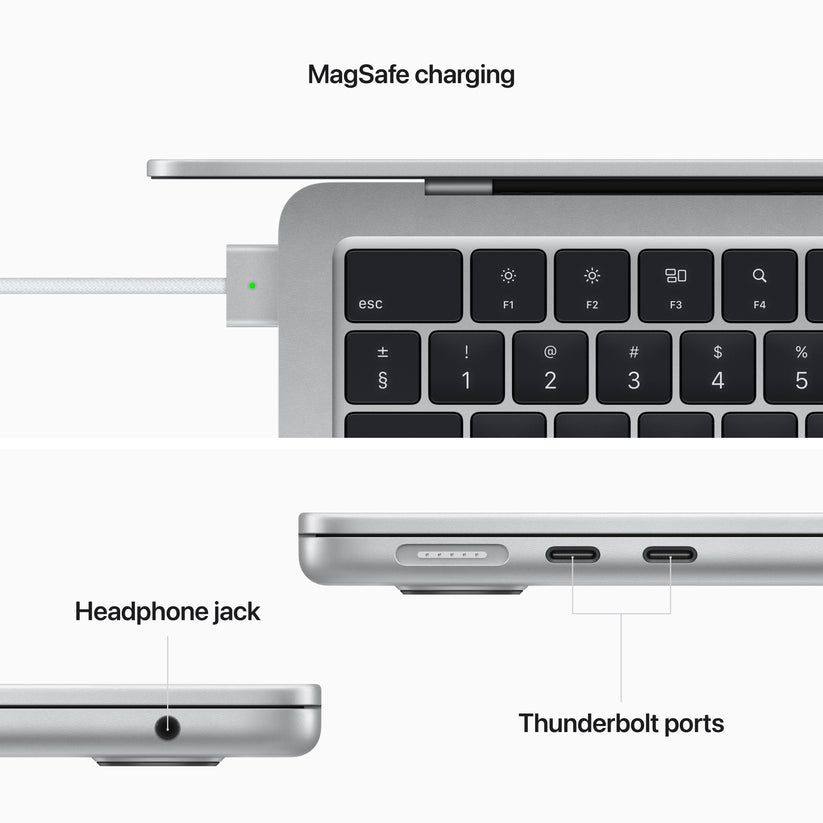 13-inch MacBook Air: Apple M2 chip with 8‑core CPU and 8‑core GPU, 256GB SSD - Silver - iSTYLE HR