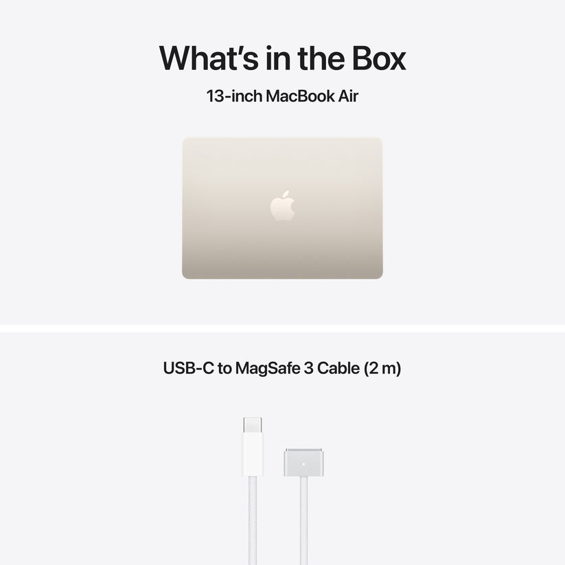 MacBook Air 13 CTO: Čip M5 s 10-jezgrenim CPU i 10-jezgrenim GPU, 24 GB RAM, 512 GB SSD, Međunarodna engleska - Zvjezdana
