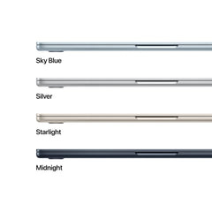 MacBook Air 15 CTO: Čip M5 s 10-jezgrenim CPU i 10-jezgrenim GPU, 16 GB RAM, 2 TB SSD, Međunarodna engleska - Ponoćna