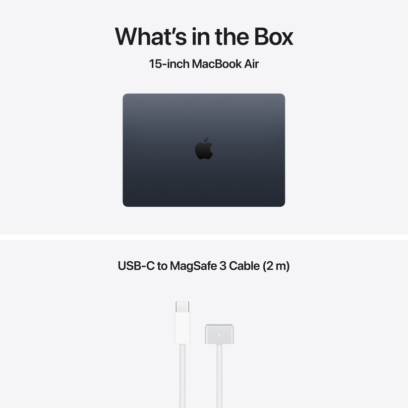 MacBook Air 15 CTO: Čip M5 s 10-jezgrenim CPU i 10-jezgrenim GPU, 16 GB RAM, 512 GB SSD, Međunarodna engleska - Ponoćna
