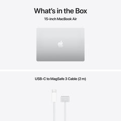 MacBook Air 15 CTO: Čip M5 s 10-jezgrenim CPU i 10-jezgrenim GPU, 16 GB RAM, 4 TB SSD, Međunarodna engleska - Srebrna