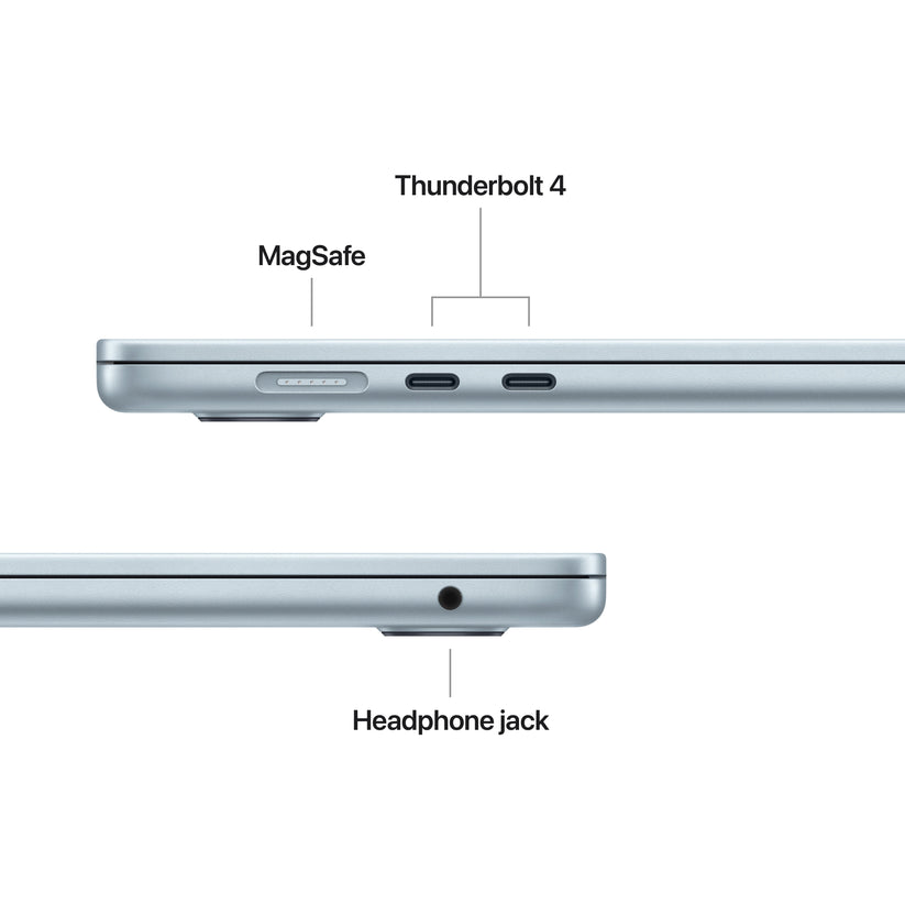 MacBook Air 15 CTO: Čip M5 s 10-jezgrenim CPU i 10-jezgrenim GPU, 16 GB RAM, 1 TB SSD, Međunarodna engleska - Nebesko plava