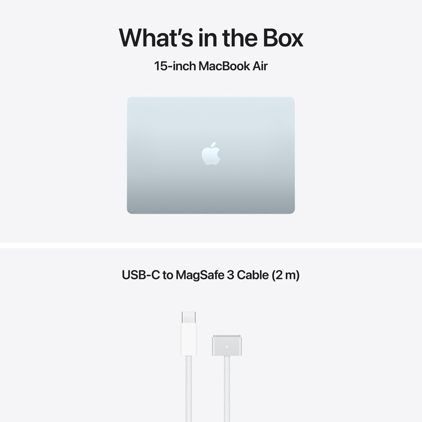 MacBook Air 15 CTO: Čip M5 s 10-jezgrenim CPU i 10-jezgrenim GPU, 24 GB RAM, 2 TB SSD, Međunarodna engleska - Nebesko plava