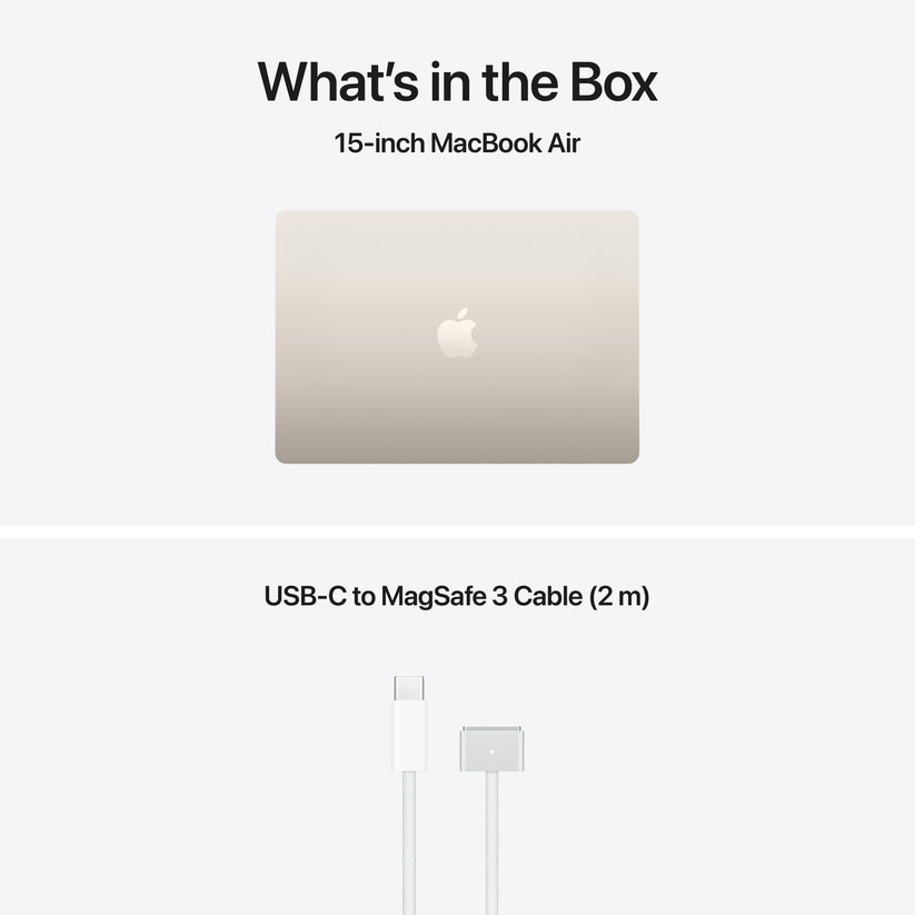MacBook Air 15 CTO: Čip M5 s 10-jezgrenim CPU i 10-jezgrenim GPU, 24 GB RAM, 2 TB SSD, Hrvatska - Zvjezdana