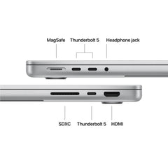MacBook Pro 14 CTO: Čip M5 Pro s 18-jezgrenim CPU i 20-jezgrenim GPU, 24 GB RAM, 4 TB SSD, Hrvatska - Srebrna