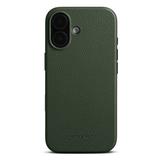 Woolnut kožna maska za iPhone 17 - zelena