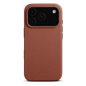 Woolnut kožna maska za iPhone 17 Pro - konjak