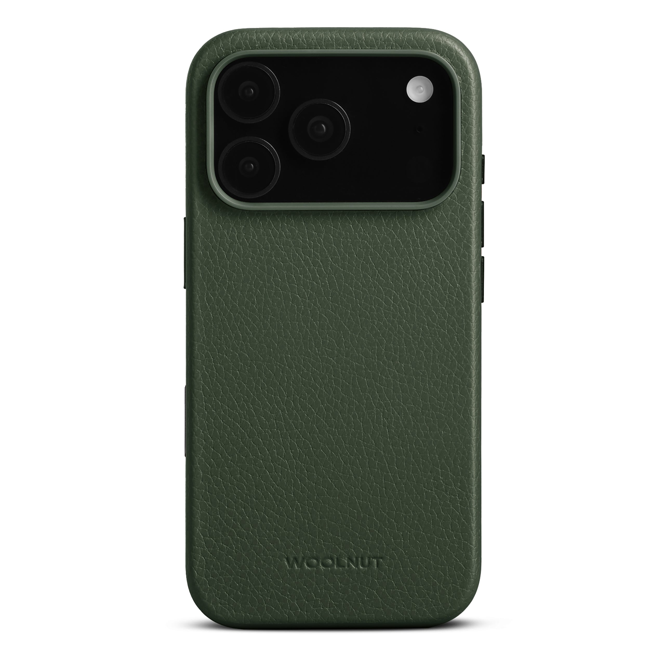 Woolnut kožna maska za iPhone 17 Pro zelena