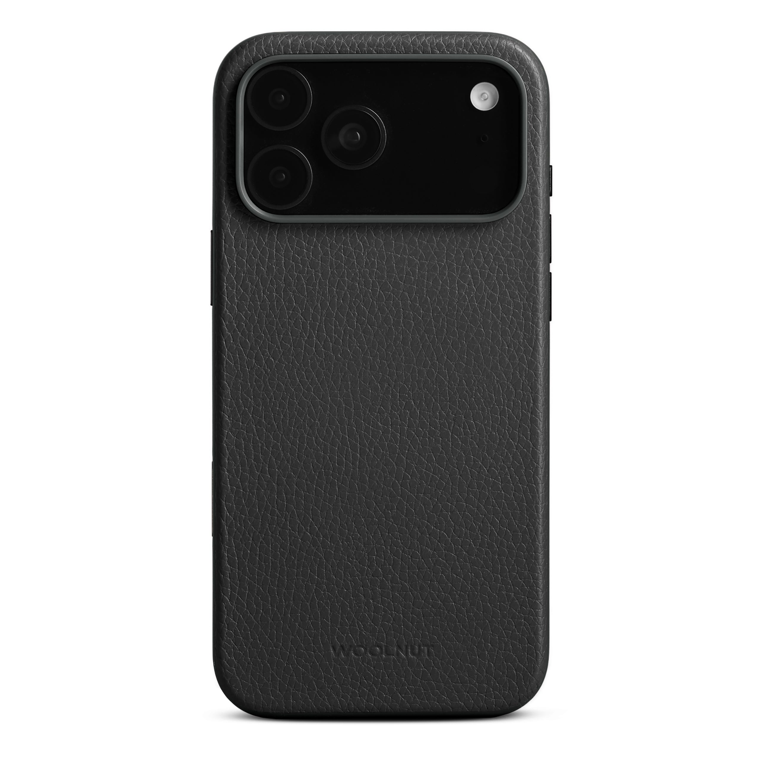 Woolnut kožna maska za iPhone 17 Pro Max crna