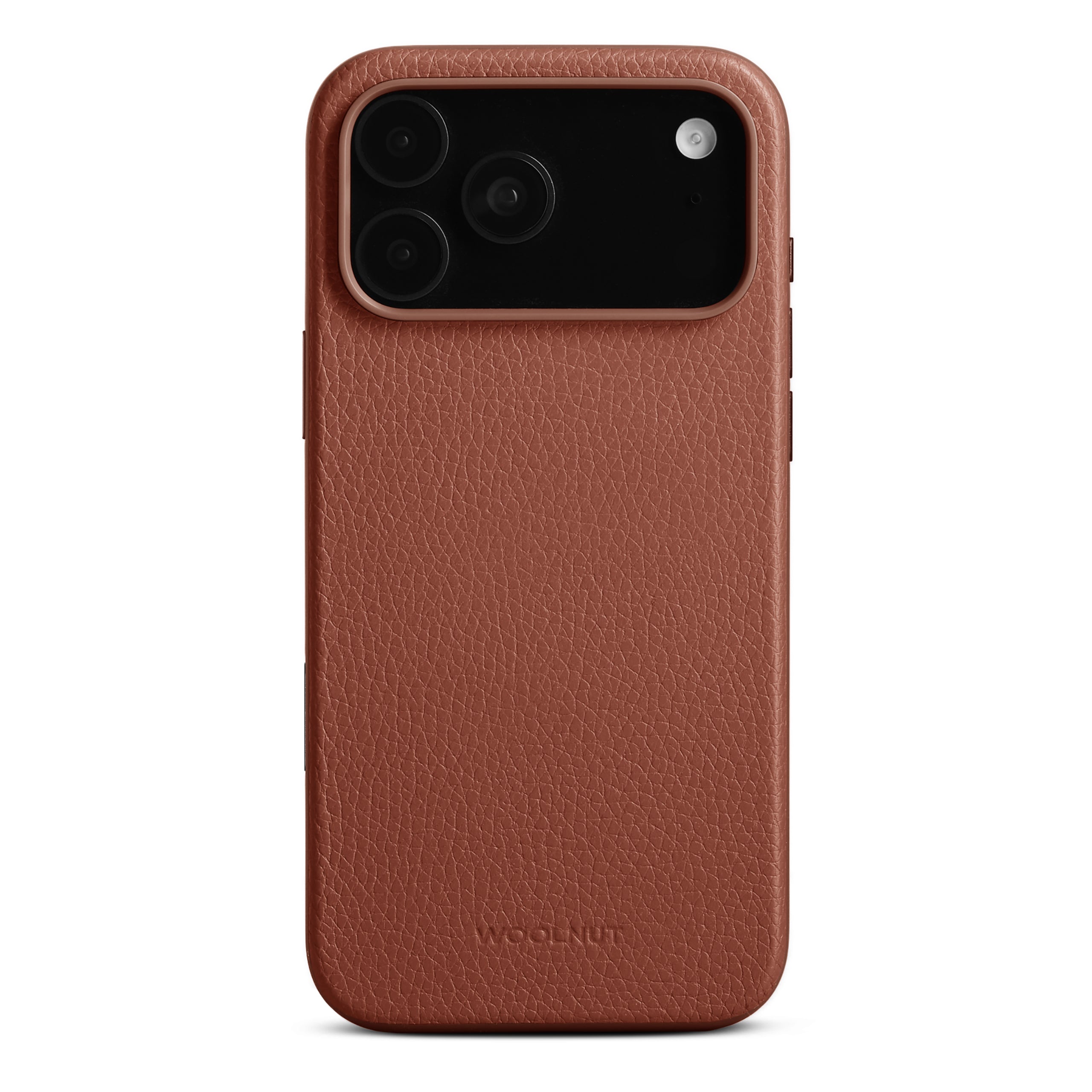 Woolnut kožna maska za iPhone 17 Pro Max konjak