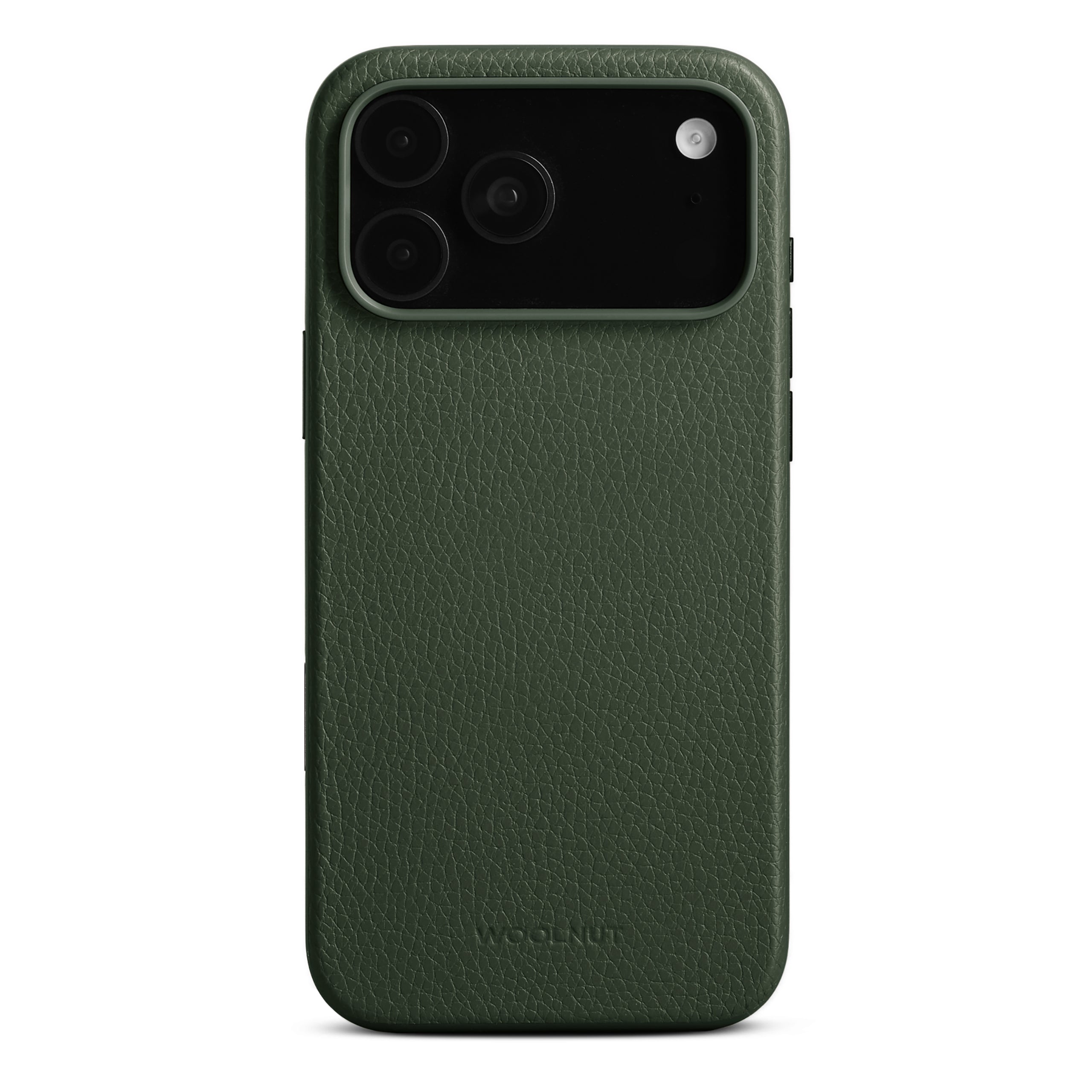 Woolnut kožna maska za iPhone 17 Pro Max zelena