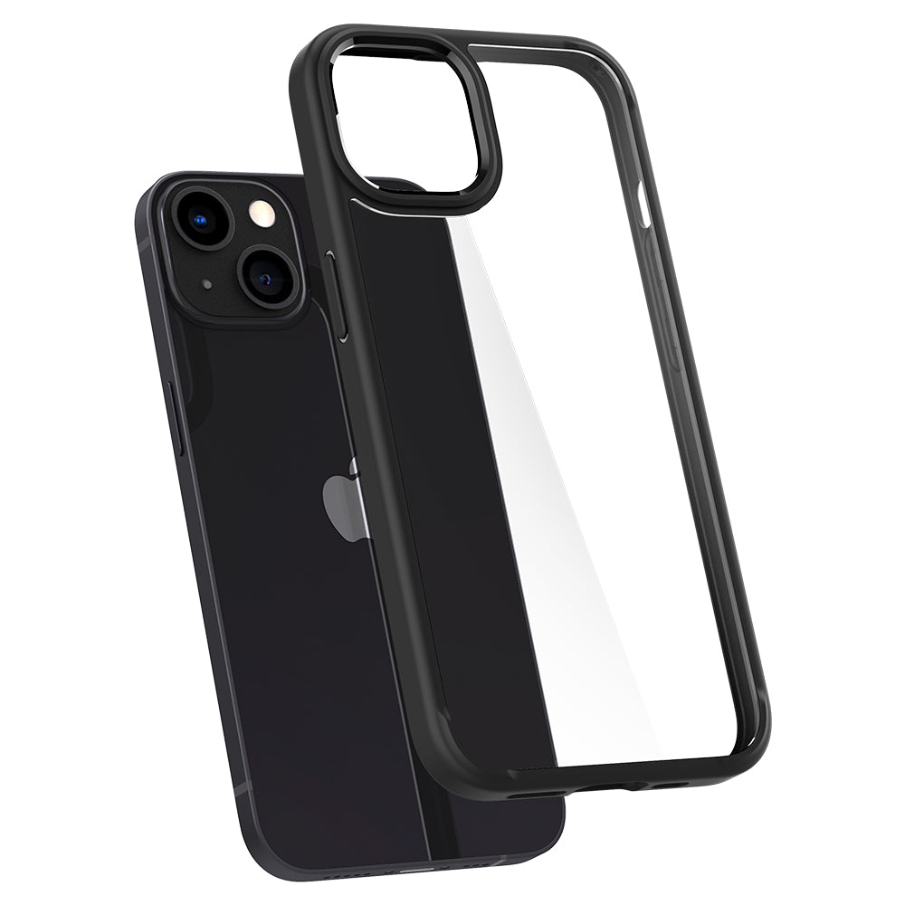 Spigen Crystal Hybrid, clear/matte black - iPhone 13 mini