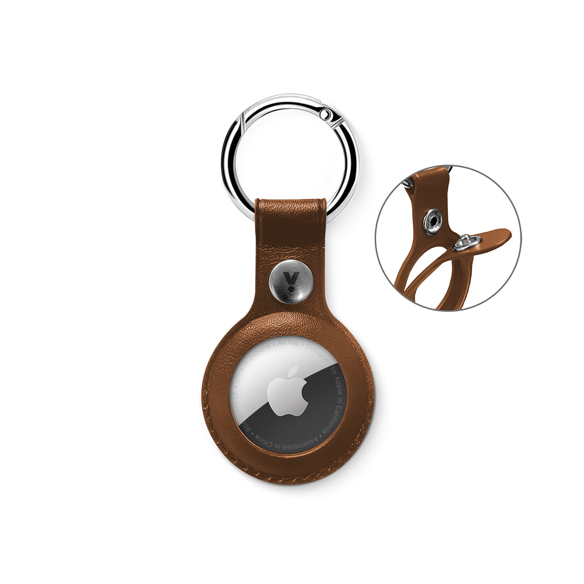 iStyle Leather Case for AirTag - smeđa