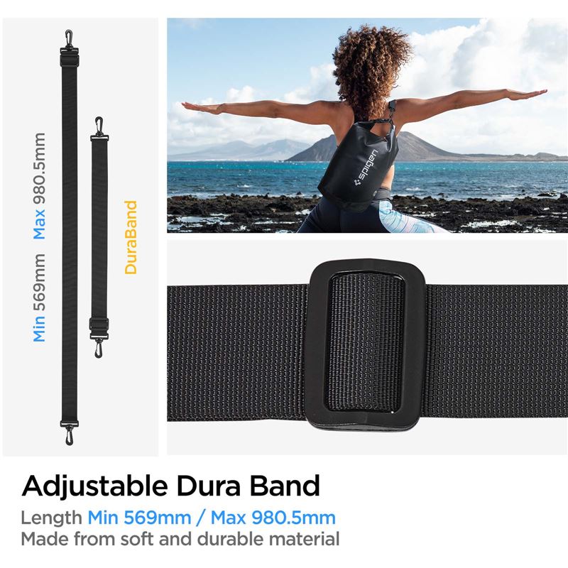 Spigen Aqua Shield vodootporna torba 20L + dodatna 2L - Black - iSTYLE.hr