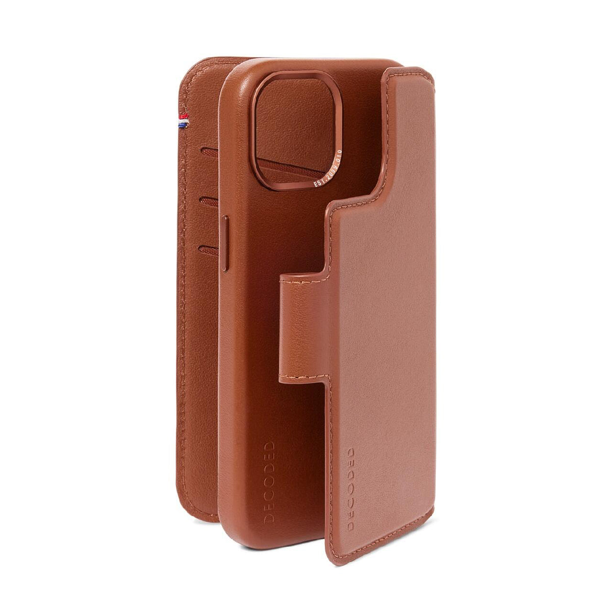 Decoded Leather Detachable Wallet za iPhone 15 Pro - Tan