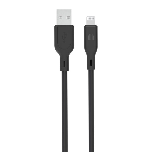 Dviced USB-A na Lightning silikonski kabel (1,25m) - crni