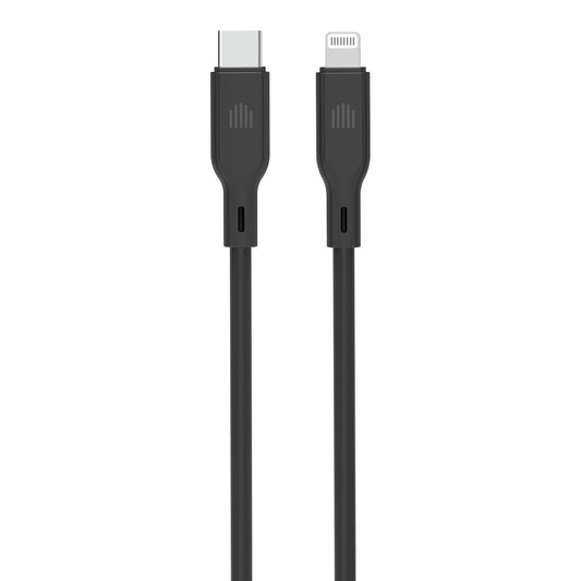 Dviced USB-C na Lightning silikonski kabel (1,25m) - crni