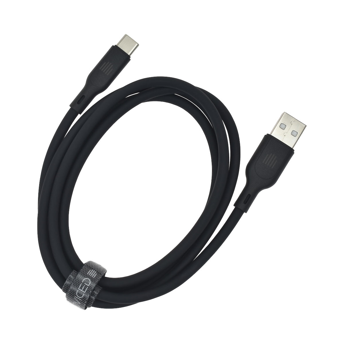 Dviced USB-A na USB-C silikonski kabel (1,25m) - crni - iSTYLE.hr