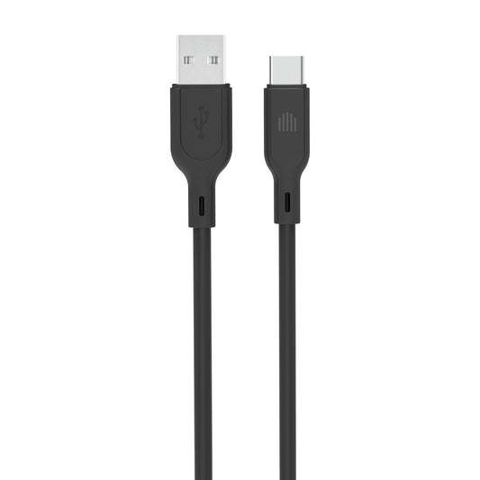 Dviced USB-A na USB-C silikonski kabel (1,25m) - crni