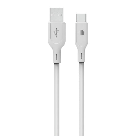 Dviced USB-A na USB-C silikonski kabel (1,25m) - bijeli