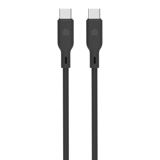 Dviced USB-C na USB-C silikonski kabel (1,25m) - crni