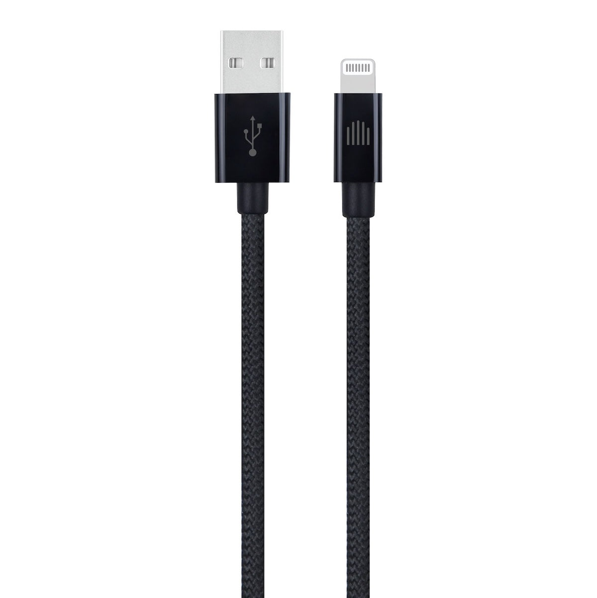 Dviced Cable USB-A to Lightning Nylon Textile 0, 25m crni