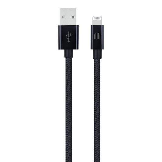 Dviced Cable USB-A to Lightning Nylon Textile 0,25m - crni