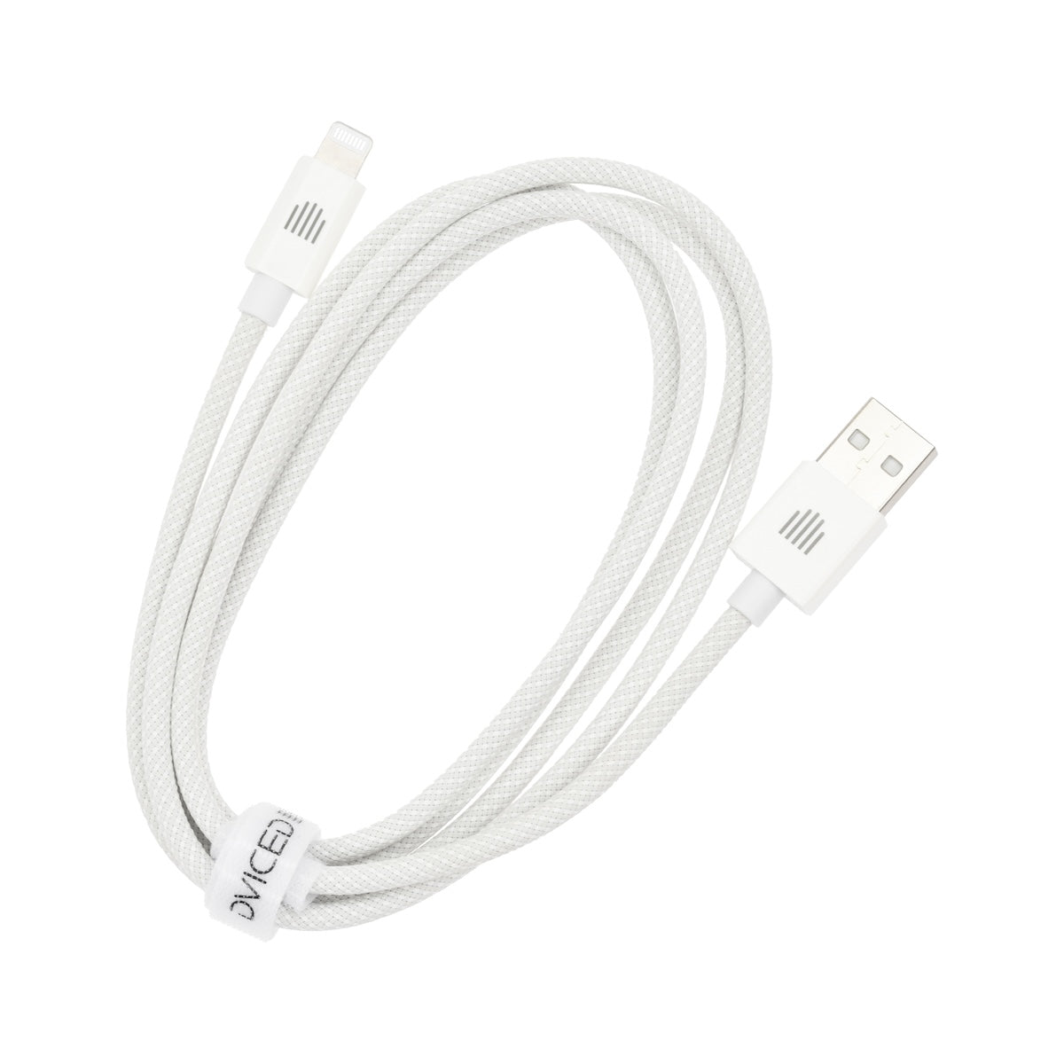 Dviced Cable USB-A to Lightning Nylon Textile 1,25m - bijeli
