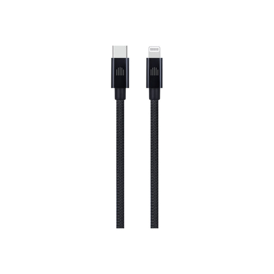 Dviced Cable USB-C to Lightning Nylon Textile 0,25m - crni