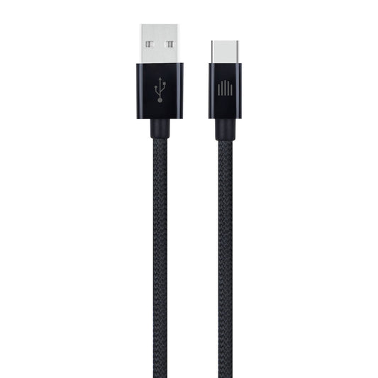 Dviced Cable USB-A to USB-C Nylon Textile 1,25m - crni