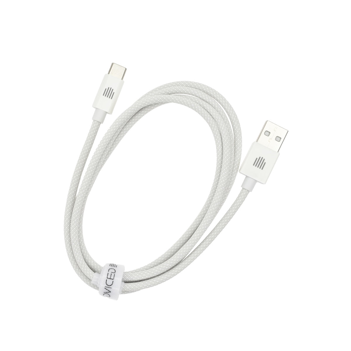 Dviced Cable USB-A to USB-C Nylon Textile 1,25m - bijeli