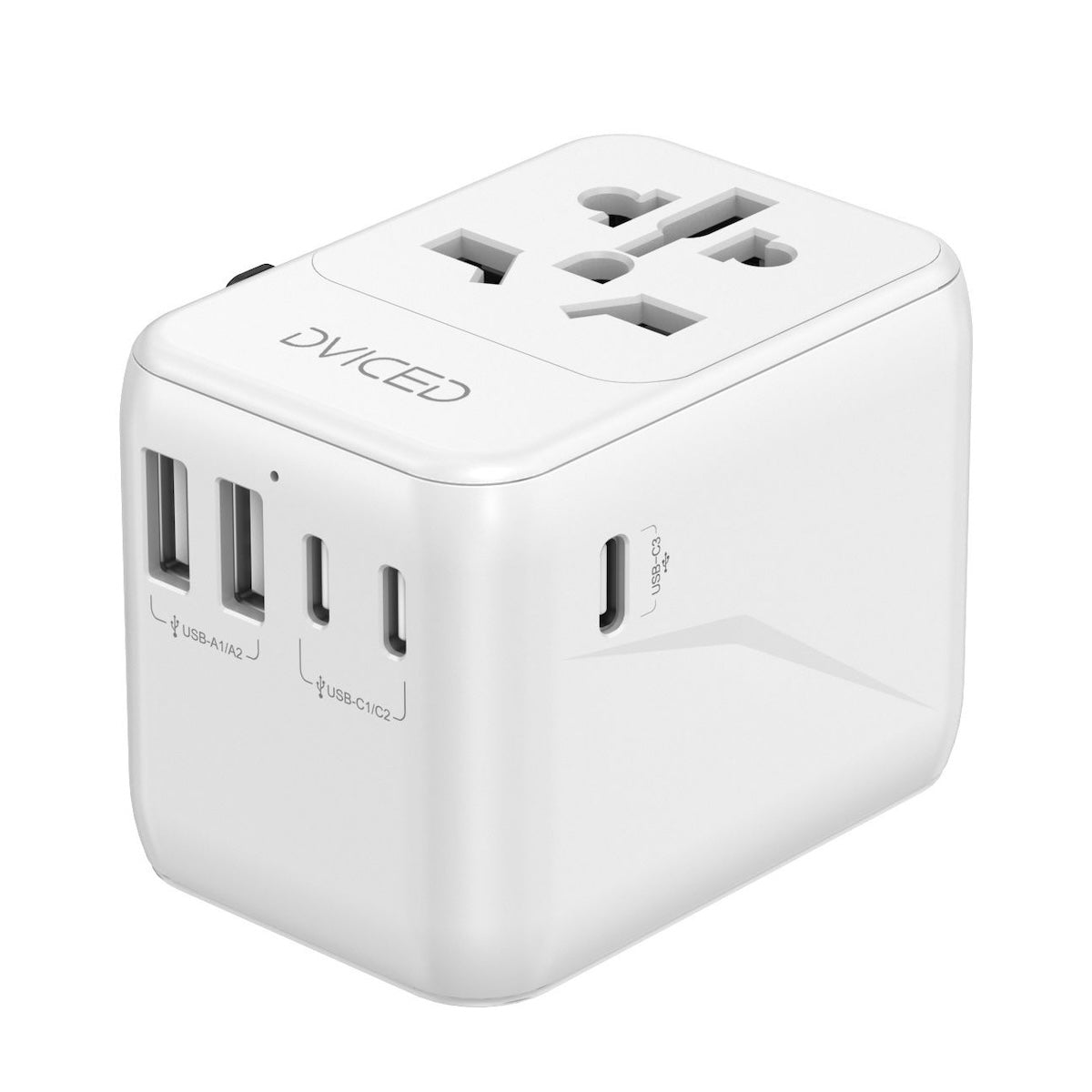 Dviced univerzalni putni adapter 28 W - bijeli