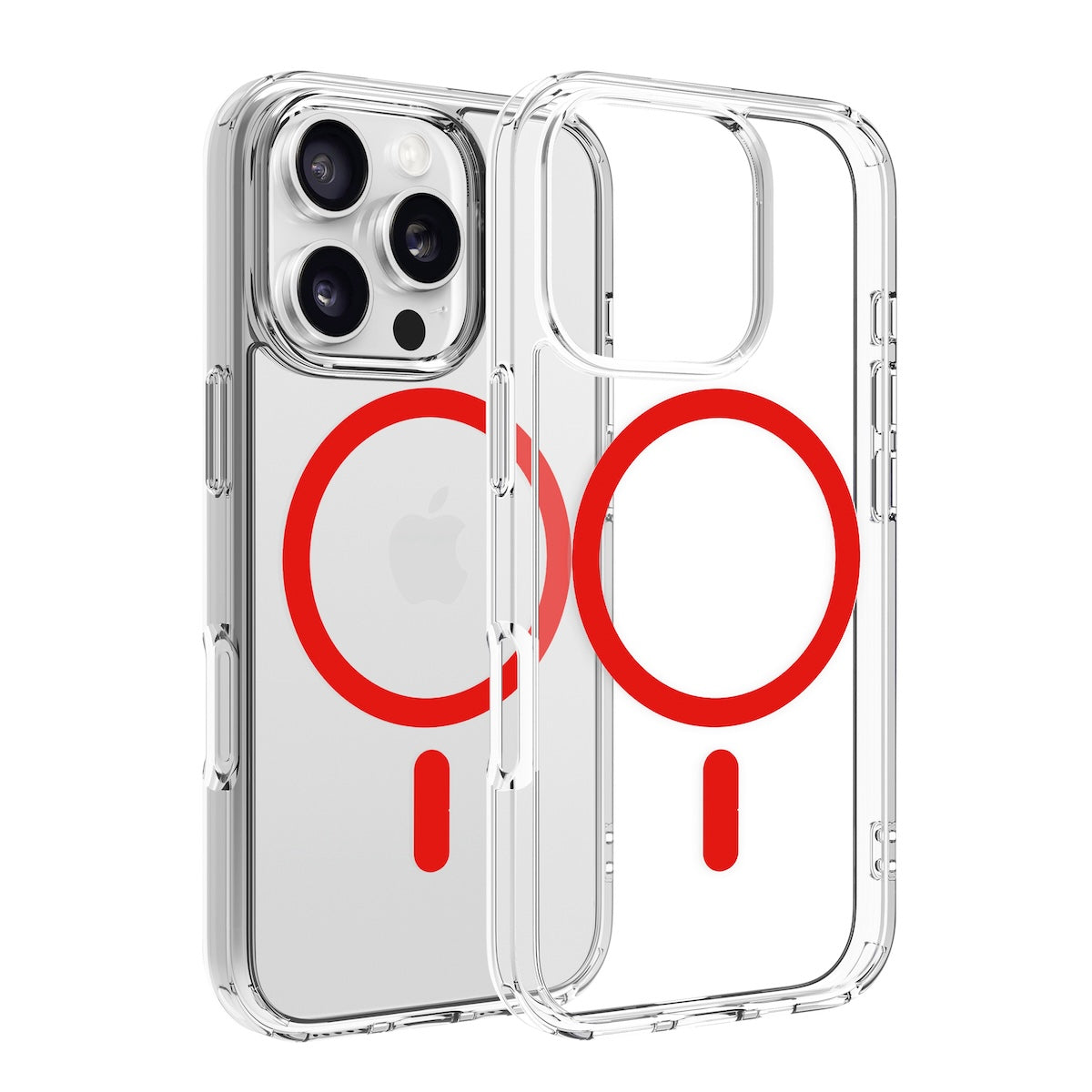 Dviced MagSafe clear case za iPhone 16 Pro - Red