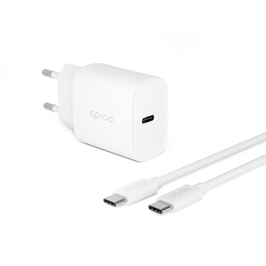 EPICO 20W PD Charger Bundle sa USB-C na USB-C kabelom 1.2m