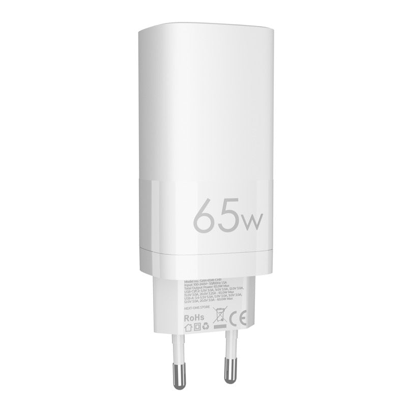 Next One 65W 3-port GAN power adapter