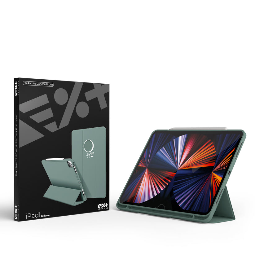 NEXT ONE LEAF GREEN ROLLCASE FOR IPAD 12.9 INCH