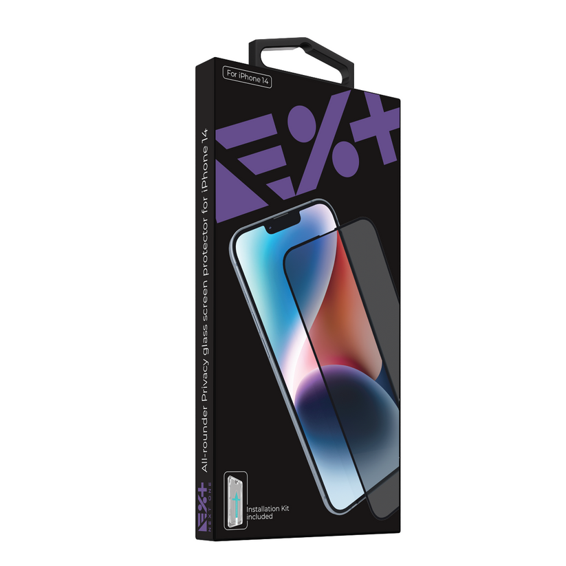 NEXT ONE All-rounder privacy glass screen protector za iPhone 14