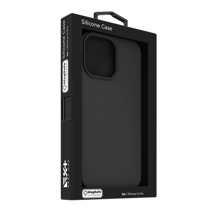 Next One Silicone Case za iPhone 14 Pro - kompatibilna sa MagSafe - Black